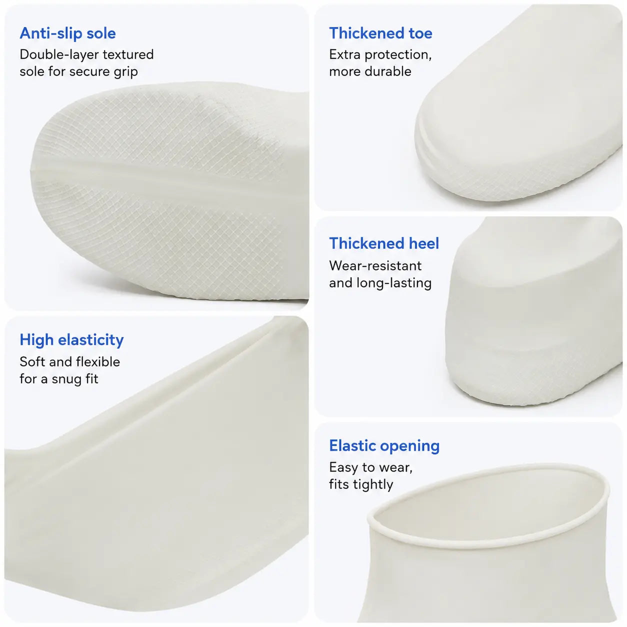 High-Elastic Waterproof Silicone Shoe Covers – Reusable Anti-Slip Rain Protectors with an Adaptive Stretch Fit