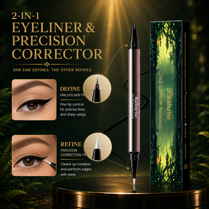2-in-1 Liquid Eyeliner & Precision Corrector | Waterproof, 24-Hour Wear