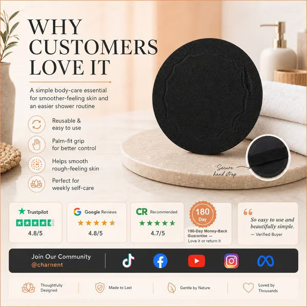 Scrub Bath Pads – Gently exfoliate, unclog pores, reveal brighter skin.