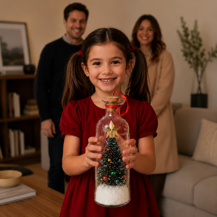🎅Mr. Christmas 8" Recordable Christmas Tree Message In A Bottle🎄