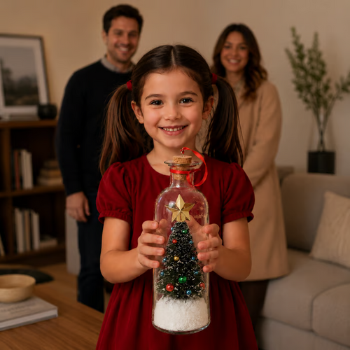 🎅Mr. Christmas 8" Recordable Christmas Tree Message In A Bottle🎄