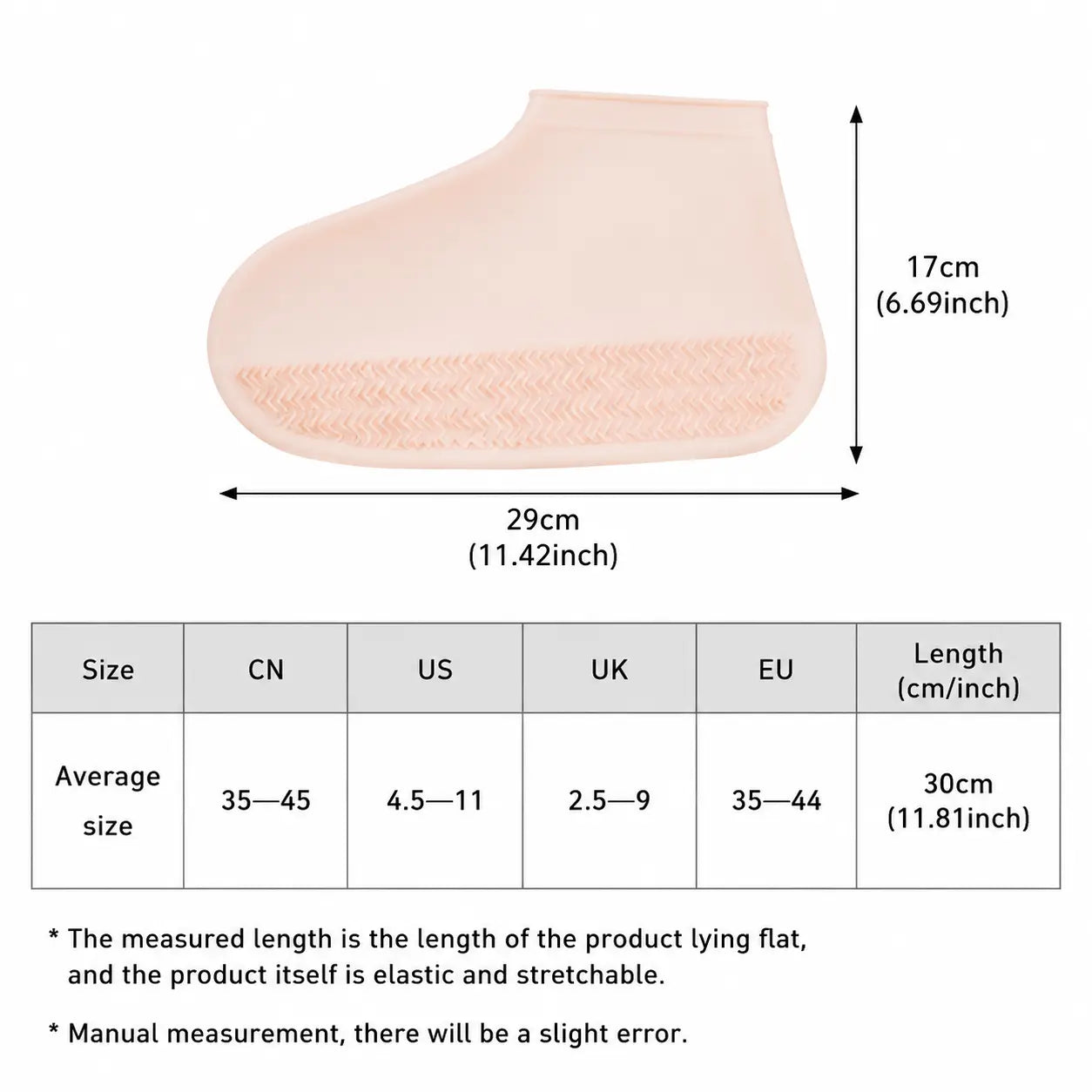 High-Elastic Waterproof Silicone Shoe Covers – Reusable Anti-Slip Rain Protectors with an Adaptive Stretch Fit