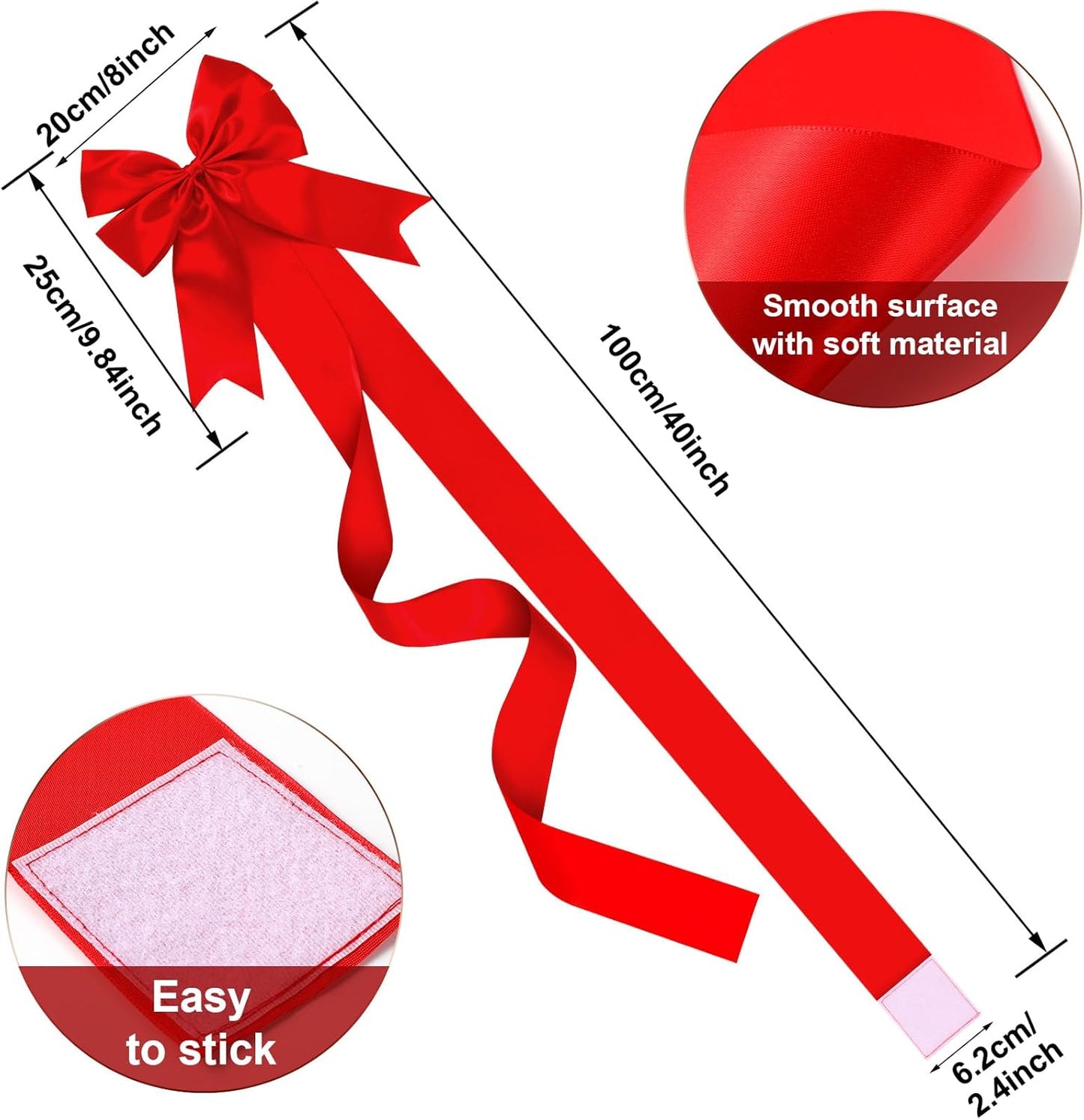 Red Christmas Cabinet Bows
