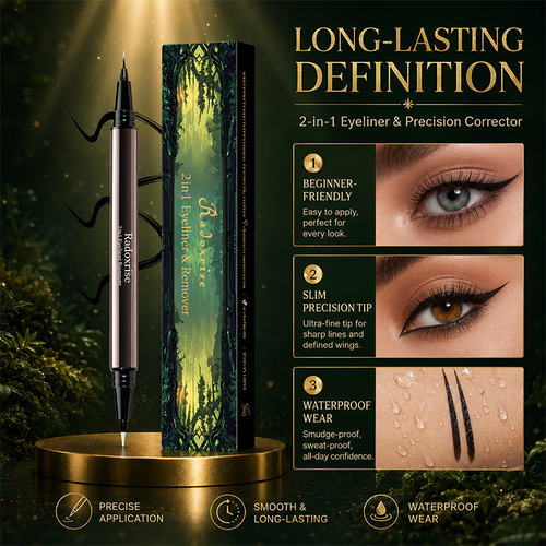 2-in-1 Liquid Eyeliner & Precision Corrector | Waterproof, 24-Hour Wear