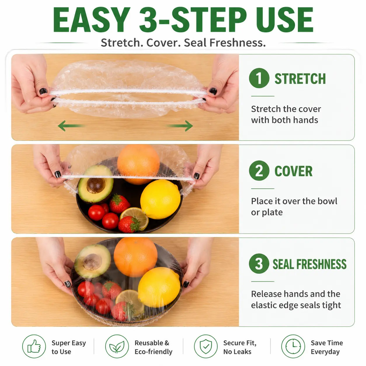 🔥100PCS Disposable Stretch Food Covers for Bowls & Plates