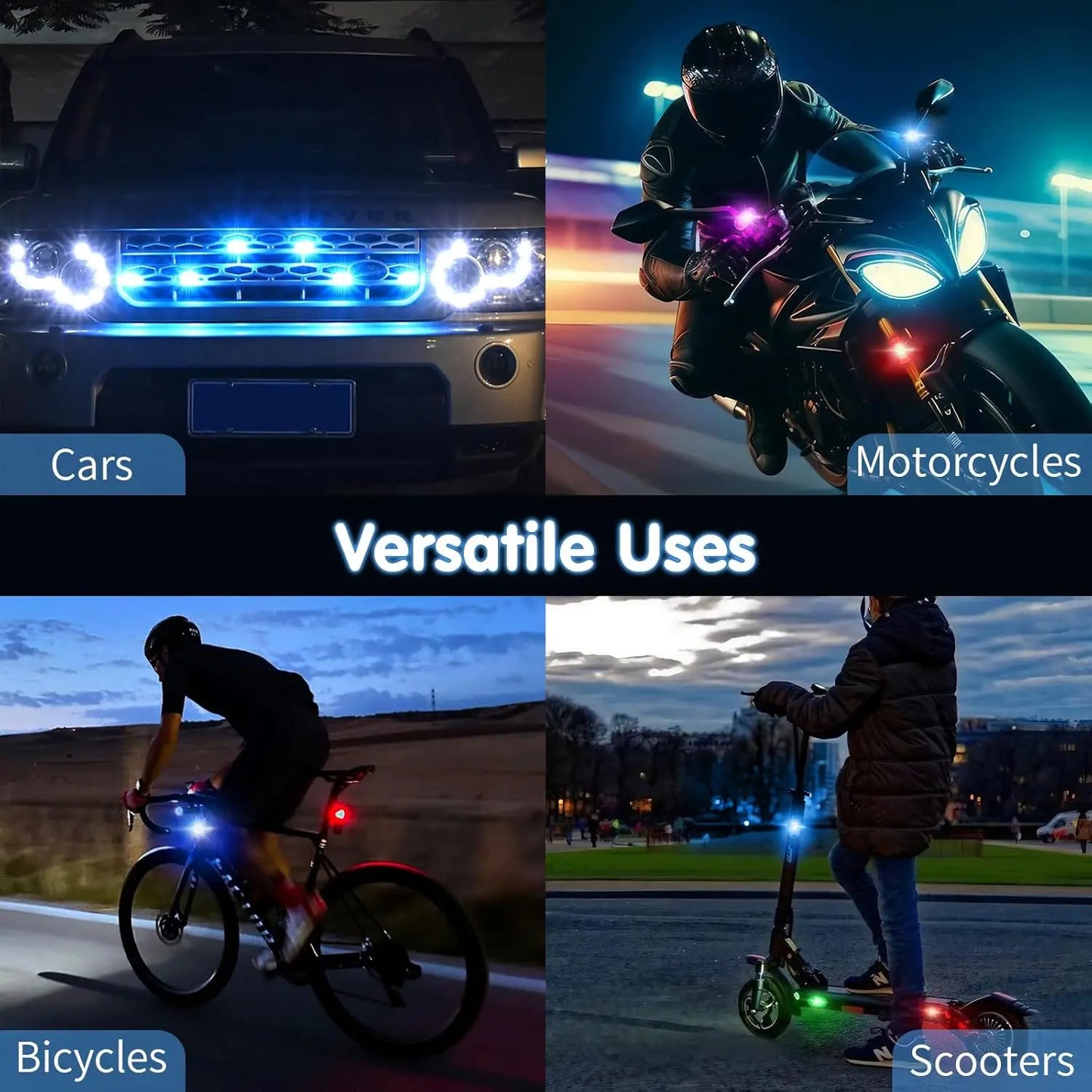 Universal Wireless Remote Control RGB LED Aircraft Strobe Lights