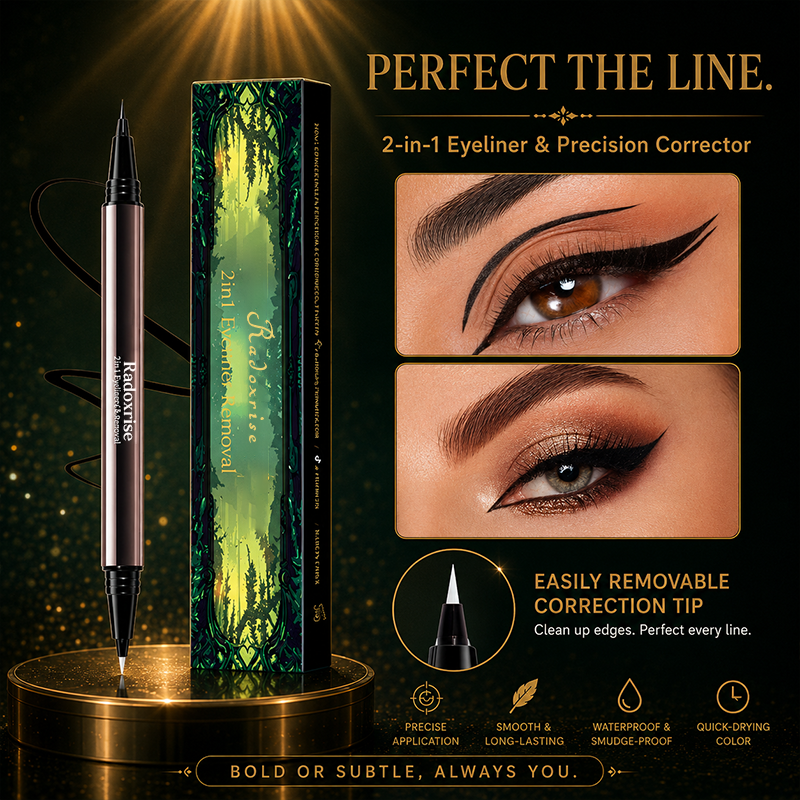 2-in-1 Liquid Eyeliner & Precision Corrector | Waterproof, 24-Hour Wear