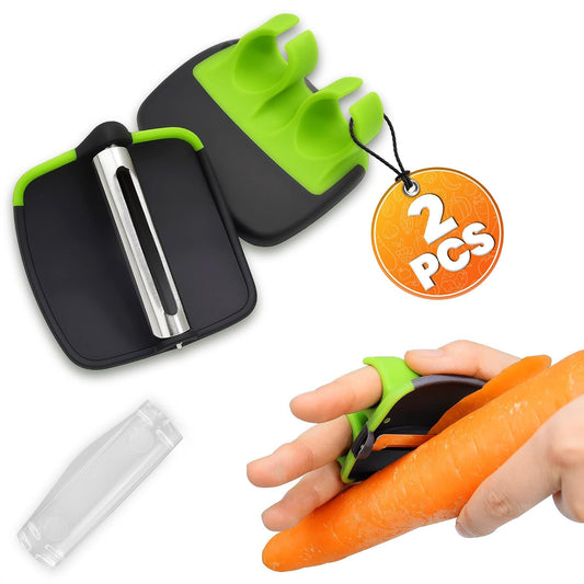 🥕Palm Vegetable Peeler – Finger Grip Kitchen Tool for Faster & Easier Food Prep