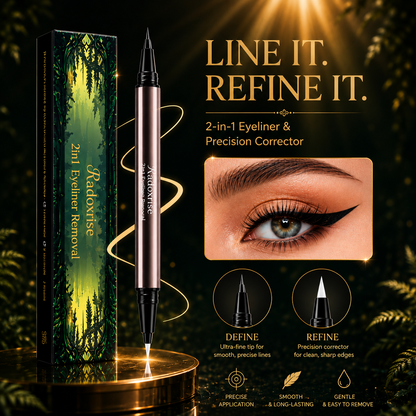 2-in-1 Liquid Eyeliner & Precision Corrector | Waterproof, 24-Hour Wear