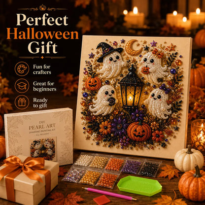 🔥Last 3 Hours: 60% Off👻✨ Halloween Pearl Art DIY Kit – Turn Tiny Pearls into Spooky-Cute Magic