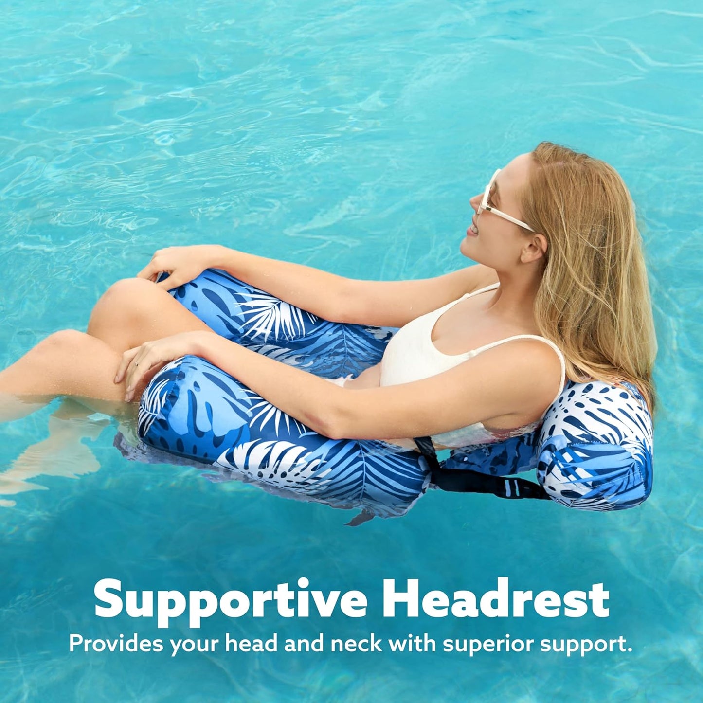 🏊🏻‍♀️Inflatable Pool Float Chair, Free Pump Included🌊 | Free Shipping & Today's Limited Time Offer!