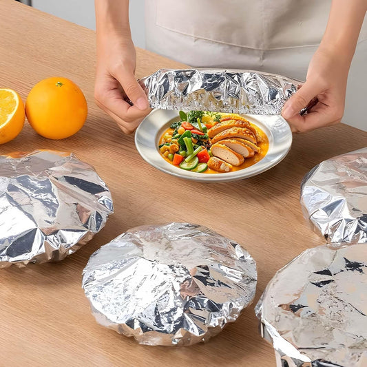 🍲🔥 Home dining table & food container aluminum foil heat-retaining cover