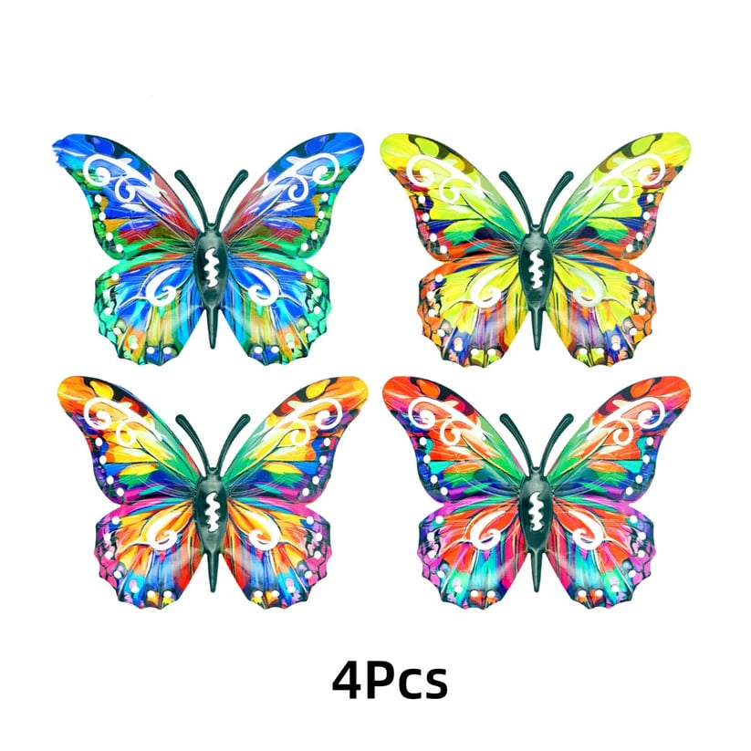 🦋A complete set! 4Pcs Butterfly Metal Wall Decor🤩