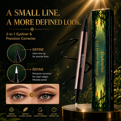 2-in-1 Liquid Eyeliner & Precision Corrector | Waterproof, 24-Hour Wear