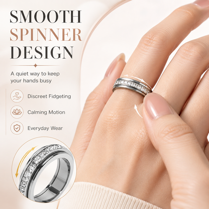 Last 3 Hours: 60% Off🔥Anxiety Rings Titanium Steel Calm Spinner for Women & Men