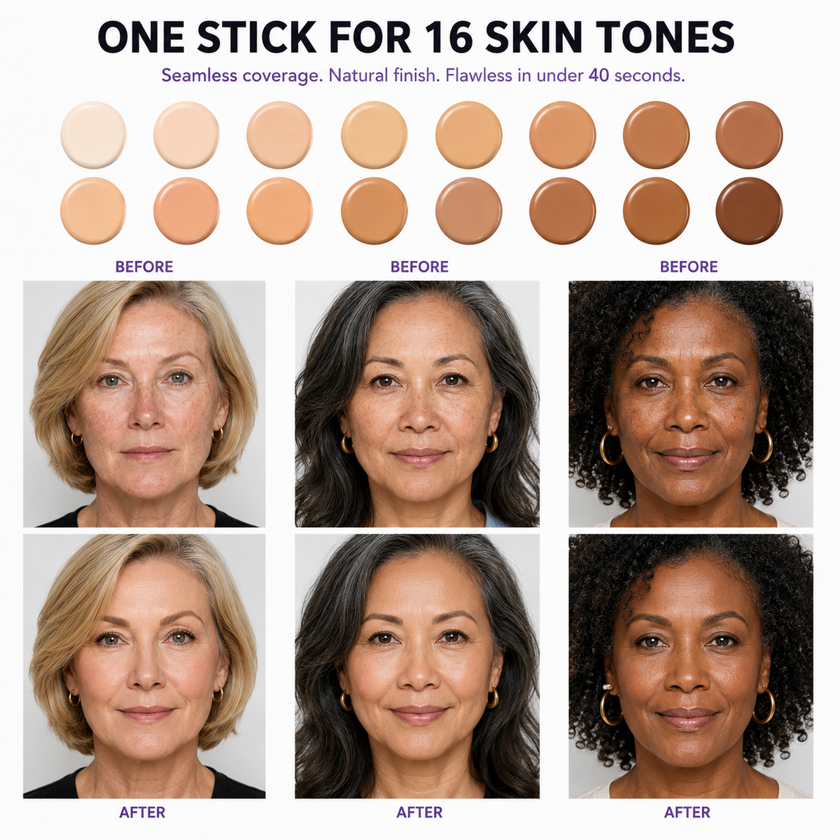 🔥LAST DAY: BUY 1 GET 1 FREE🌸Changing Foundation Stick – The stick that makes mature skin glow again