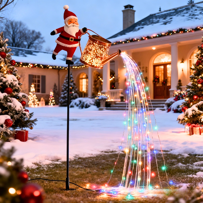 🎄 Christmas Flash Sale 🎅 Solar-Powered Santa Claus Garden Stake Kettle Light