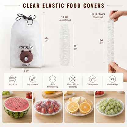 🔥100PCS Disposable Stretch Food Covers for Bowls & Plates