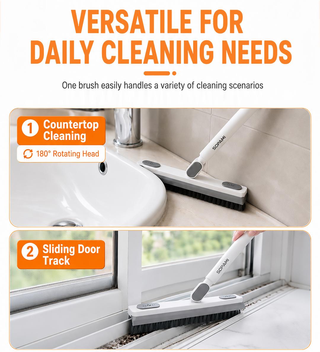 180° Rotating Gap Cleaning Tool - Extendable Adjustable No-Touch Cleaner for All Household Gaps