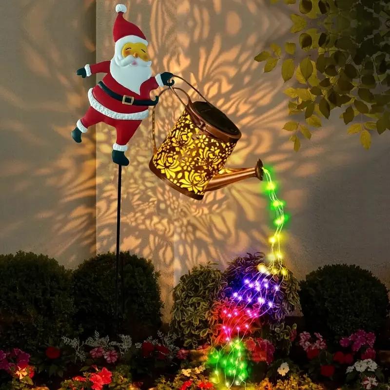 🎄 Christmas Flash Sale 🎅 Solar-Powered Santa Claus Garden Stake Kettle Light