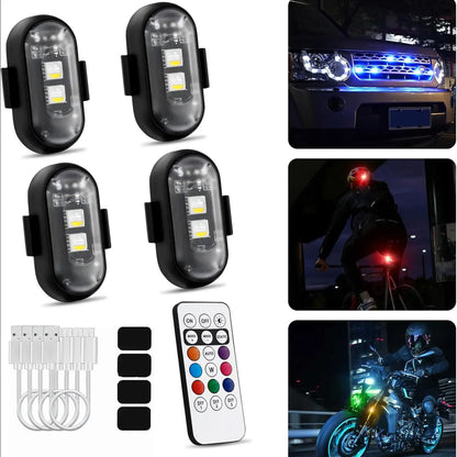 Universal Wireless Remote Control RGB LED Aircraft Strobe Lights