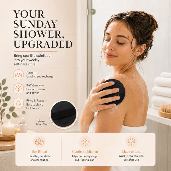 Scrub Bath Pads – Gently exfoliate, unclog pores, reveal brighter skin.