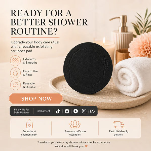Scrub Bath Pads – Gently exfoliate, unclog pores, reveal brighter skin.