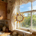 Sun Spiral Crystal Suncatcher – Handmade Boho Light Catcher