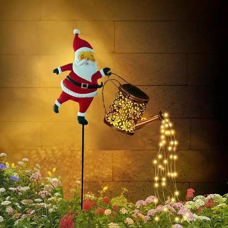 🎄 Christmas Flash Sale 🎅 Solar-Powered Santa Claus Garden Stake Kettle Light