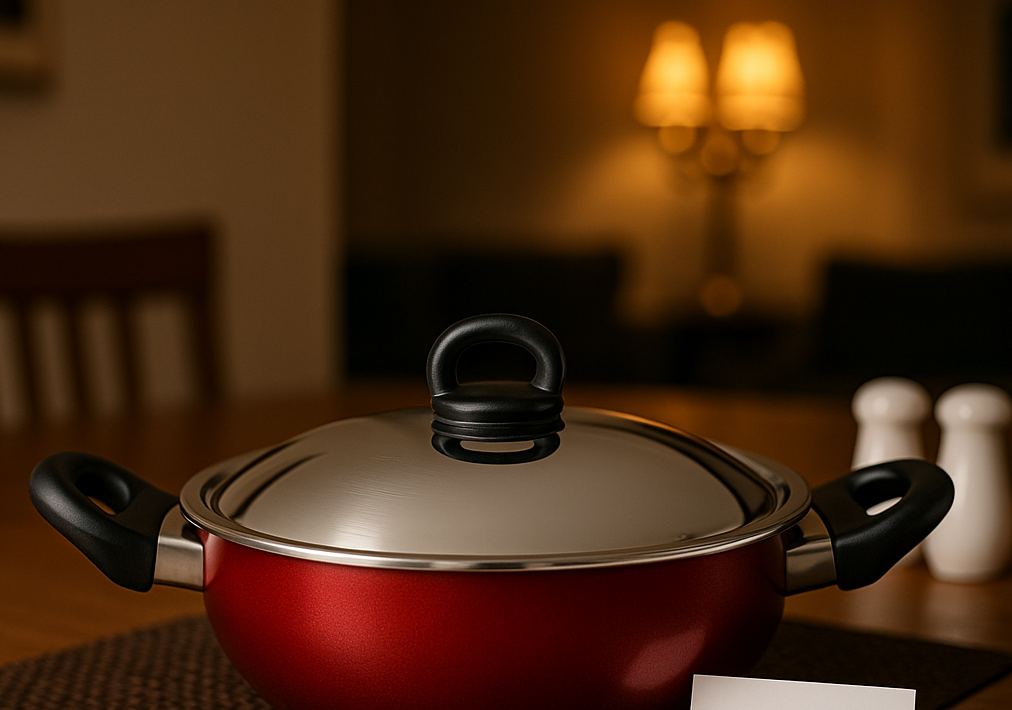 Non-Stick Deep Karahi with Stainless Steel Lid – Heavy-Gauge Cooking Wok